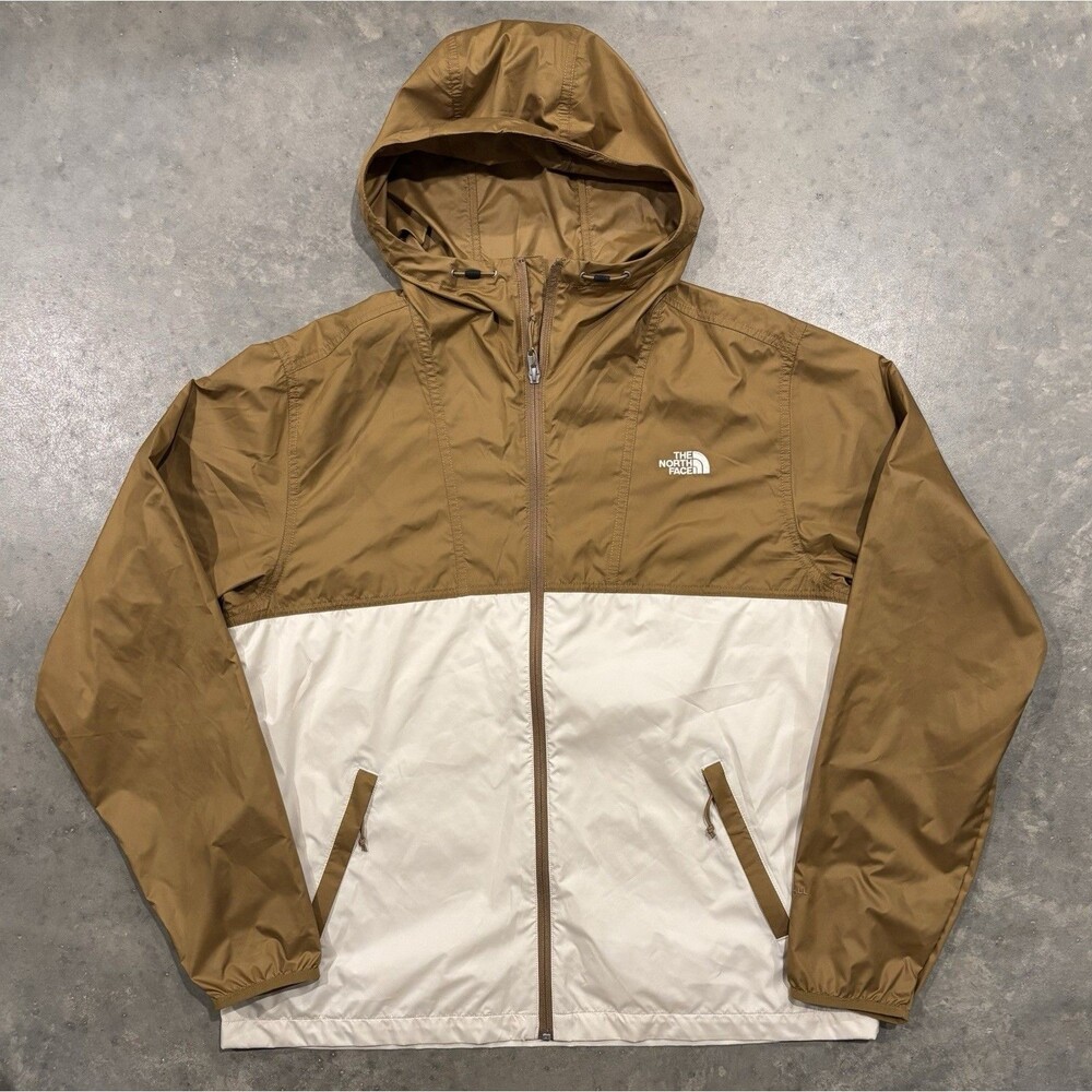The North Face Men's Large Cyclone Jacket Brown Beige Full Zip